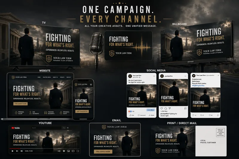 One campaign across TV, billboard, radio, website, social, YouTube, email and print