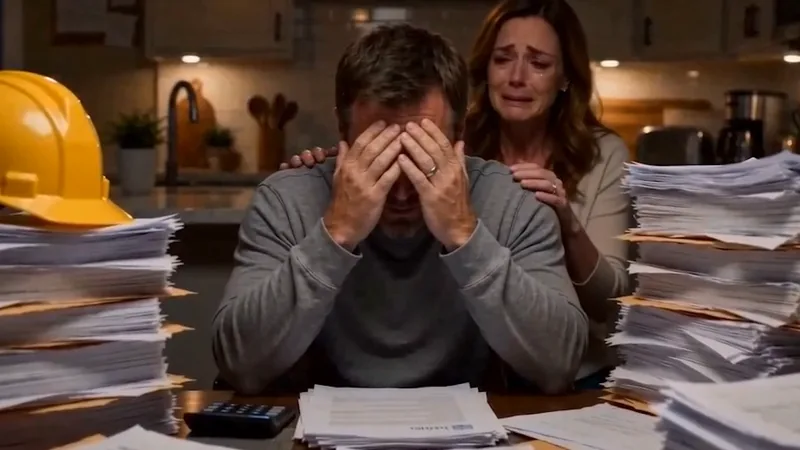 Couple overwhelmed by medical bills in The Jobsite campaign