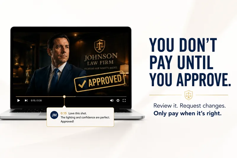 You see the web version of your spot first and only commit once you approve it